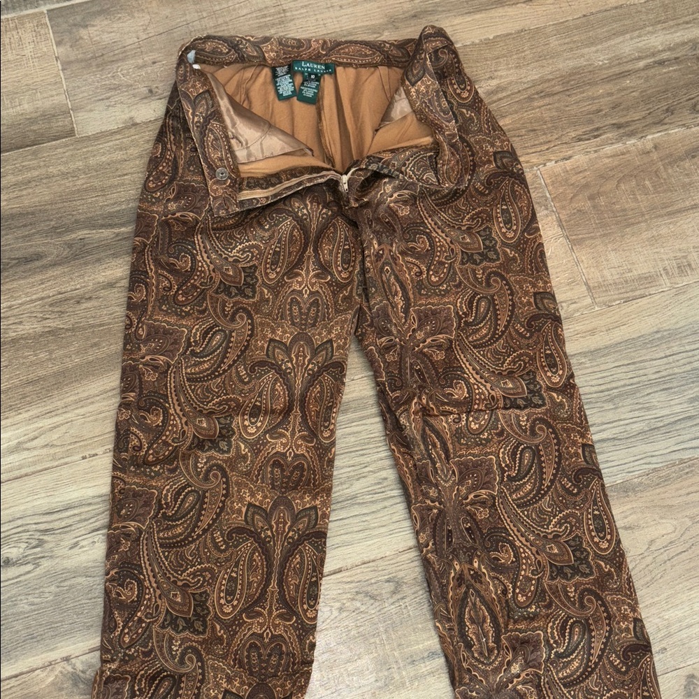 Ralph Lauren Brown Paisley Design pants